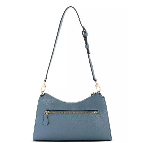 GUESS Micaela top zip faux-leather small shoulder bag - Slate blue - Picture 2 of 11